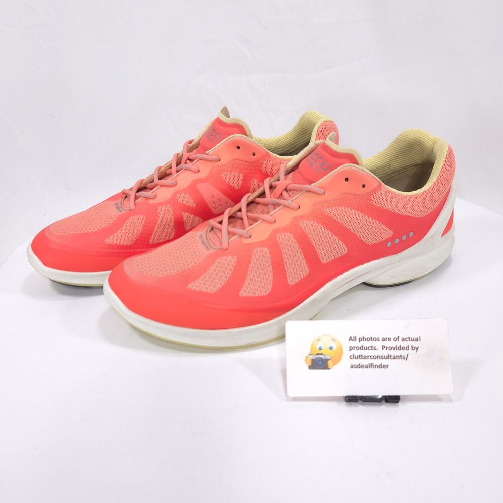 Ecco Biom Athletic Lace Up Running Shoe Womens Size 11.5 42 Orange Yellow